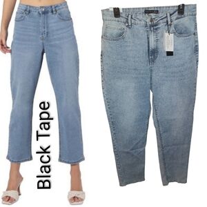 Black Tape Womens High Rise Straight-Leg Super Light Wash 30